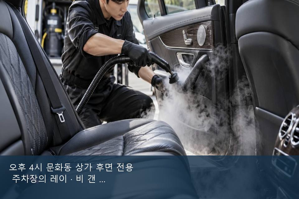 오후 4시 문화동 상가 후면 전용 주차장의 레이 · 비 갠 뒤의 작업