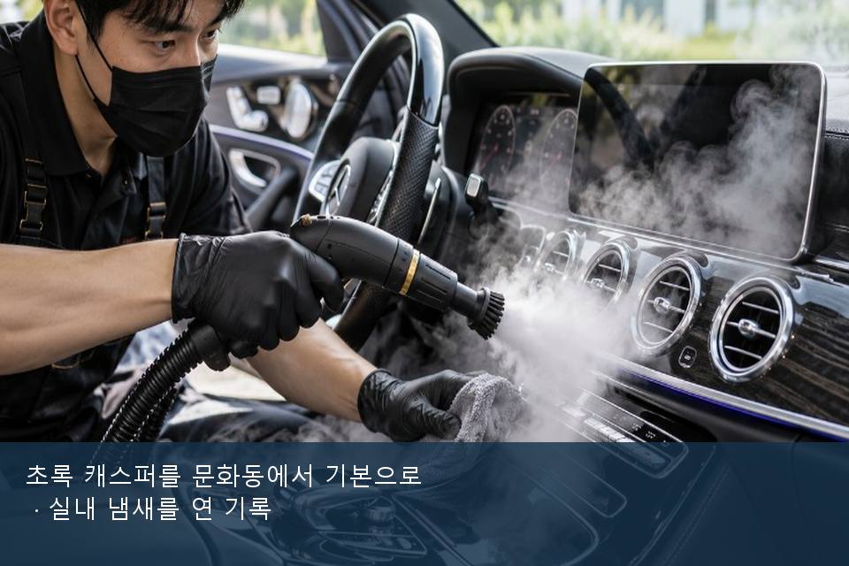 초록 캐스퍼를 문화동에서 기본으로 · 실내 냄새를 연 기록